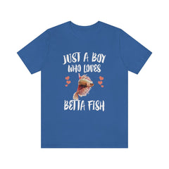 Just A Boy Who Loves Betta Fish Shirt - Betta fish print design