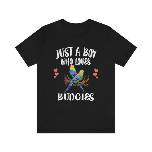 Just a boy who loves budgies Australian pet parakeet parrot tee