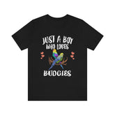 Just A Boy Who Loves Budgies, Shirt, Budgies Lover Gift, Budgie Owner Shirt, Birds Animal Lover Adult Toddler Infant Kids Gift T-Shirt Image 1