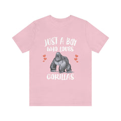 Just A Boy Who Loves Gorillas Shirt - gorilla print design