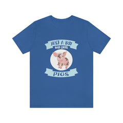 Just A Boy Who Loves Pigs Shirt - pig print design