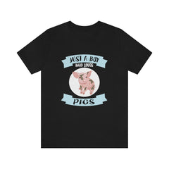 Just A Boy Who Loves Pigs Shirt - pig print design