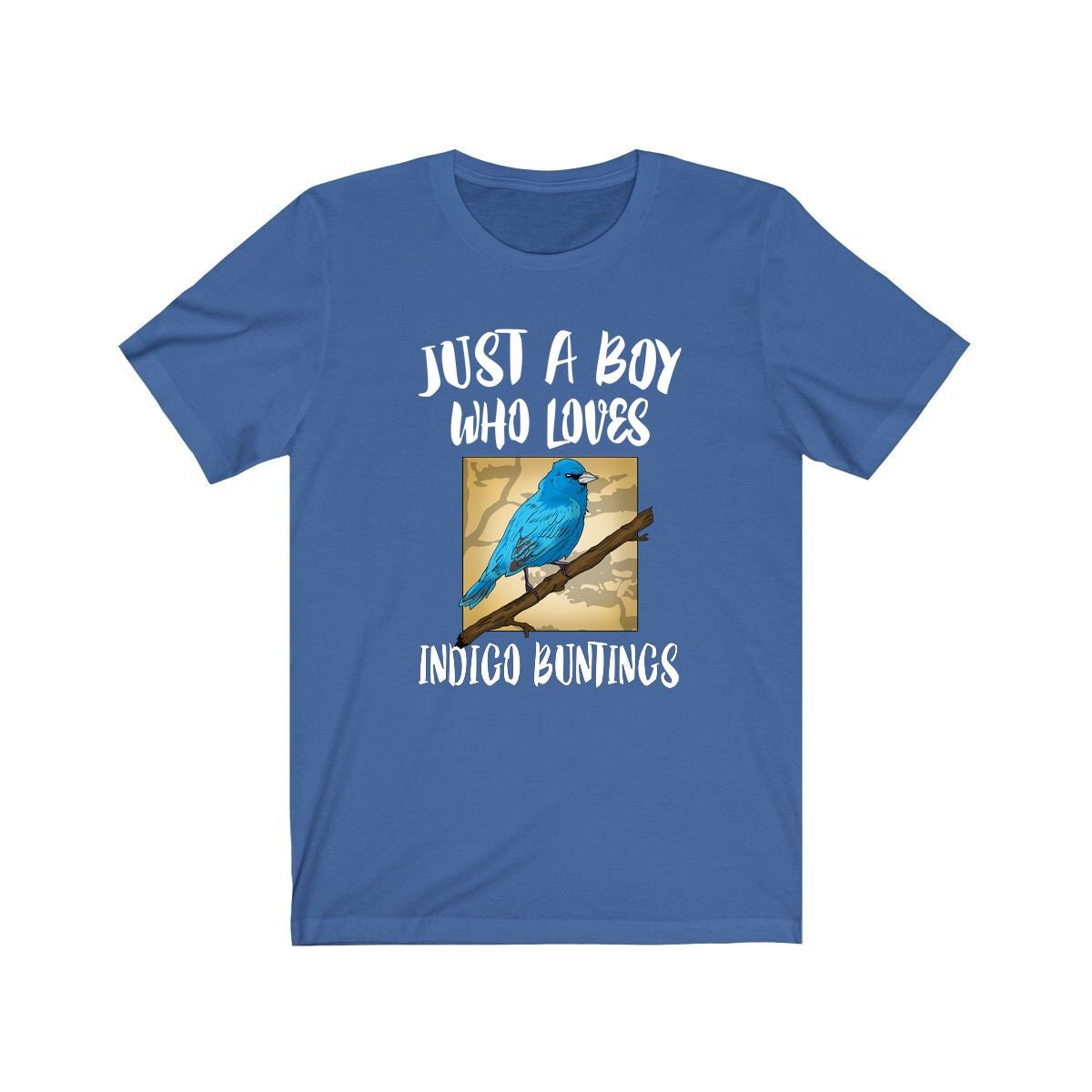 Boy Who Loves Indigo Buntings Birds Shirt - Indigo Bunting print design