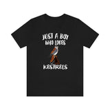 Just A Boy Who Loves Kestrels Shirt, Kestrel Lover Shirt, Birding Shirt, Kestrel Shirt, Animal Adult Kids T-Shirt Image 3