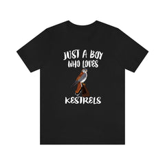 Just A Boy Who Loves Kestrels Birds Shirt - Kestrel print design