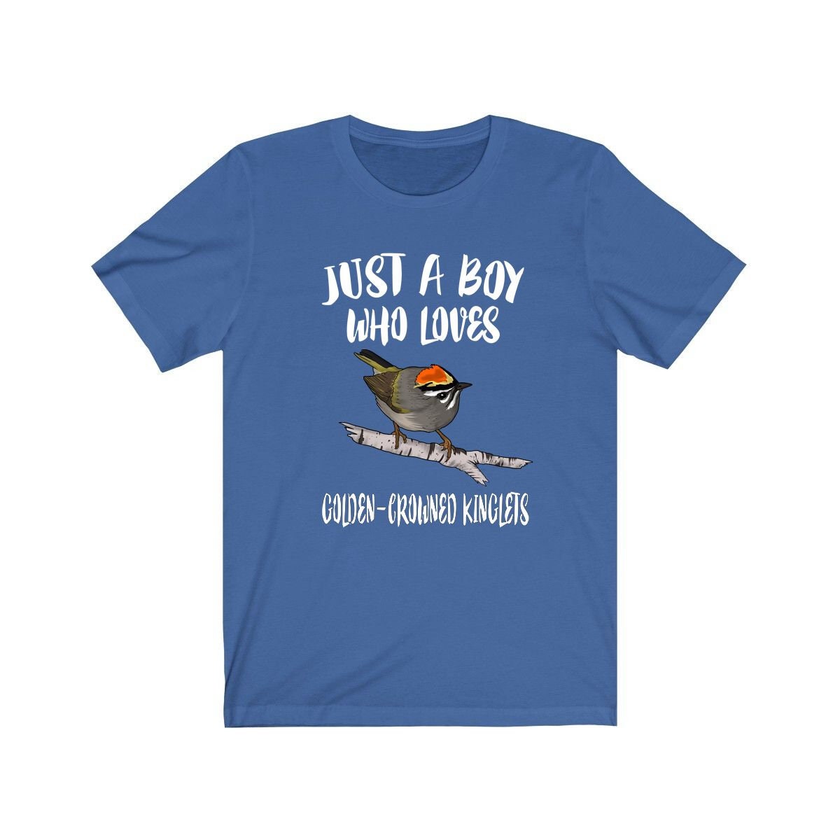 Just a boy who loves golden crowned kinglets tiny songbird tee