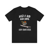 Just A Boy Who Loves Golden-crowned Kinglets Shirt, Kinglet Lover Shirt, Birding Shirt, Bird Shirt, Animal Adult Kids T-Shirt Image 1