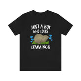 Just A Boy Who Loves Lemmings Shirt, Lemming Lover Shirt, Lemming Shirt, Lemming Shirt, Animal Adult Kids T-Shirt Image 1
