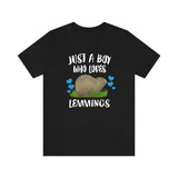 Just A Boy Who Loves Lemmings Shirt, Lemming Lover Shirt, Lemming Shirt, Lemming Shirt, Animal Adult Kids T-Shirt Image 1