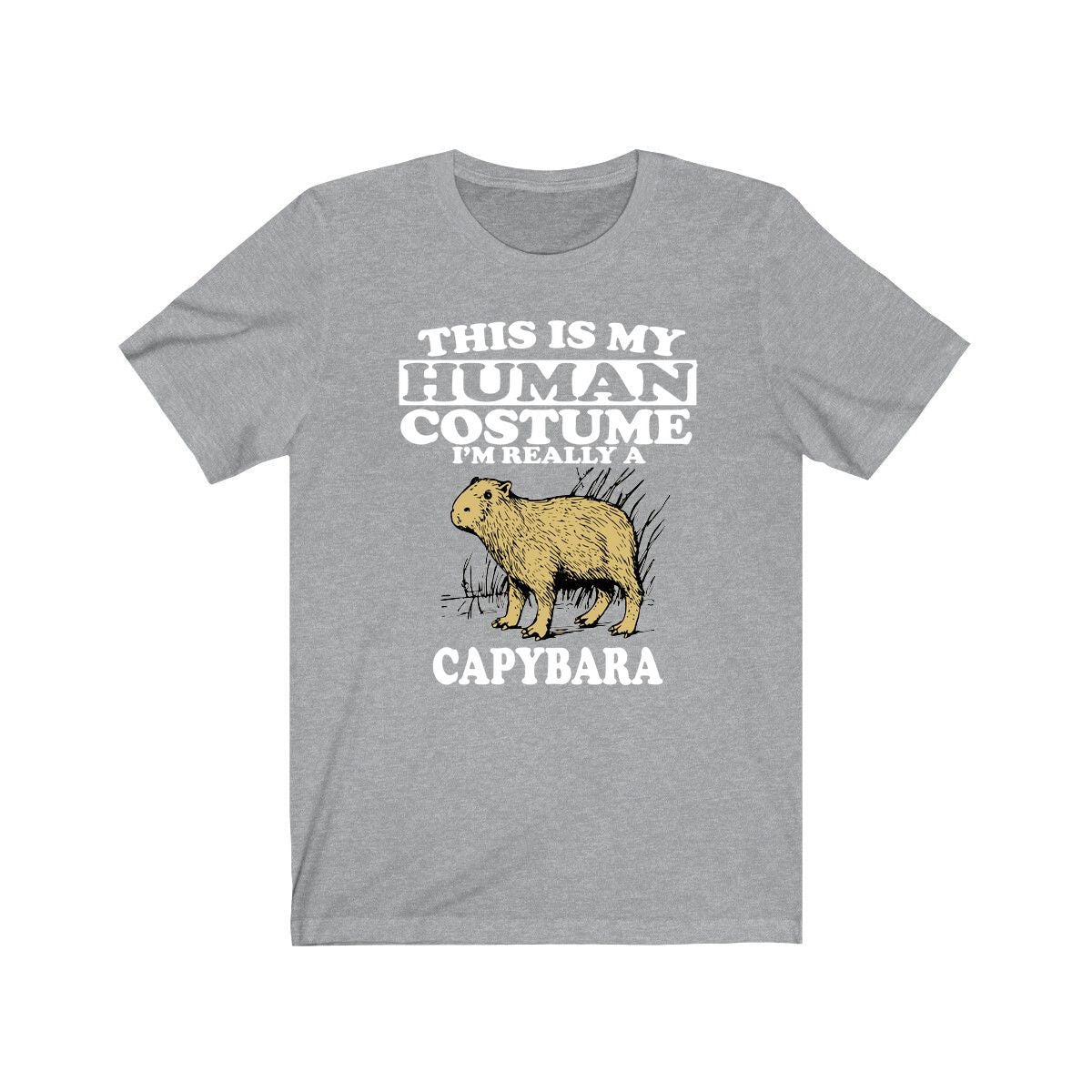 This is my human costume I am really a capybara giant rodent tee