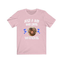 Just A Boy Who Loves Macaques Shirt - macaque print design