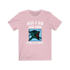 Just A Boy Who Loves Mosasaurus Shirt - Mosasaurus print design