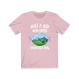 Just A Boy Who Loves Mountains Shirt, Mountain Lover Shirt, Hiking Shirt, Camping Lover Gift, Animal Adult Kids T-Shirt Image 4