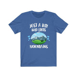 Just A Boy Who Loves Mountains Shirt, Mountain Lover Shirt, Hiking Shirt, Camping Lover Gift, Animal Adult Kids T-Shirt Image 3