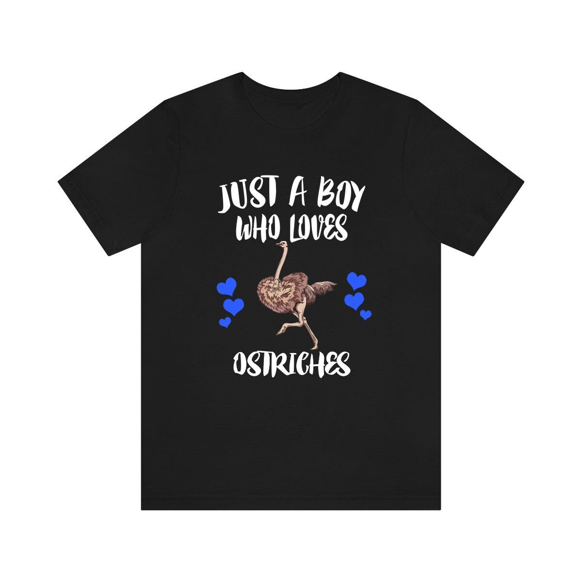 Just A Boy Who Loves Ostriches Shirt, Ostrich Lover Shirt, Ostrich Shirt, Bird Lover Gift, Animal Adult Kids T-Shirt Image 1