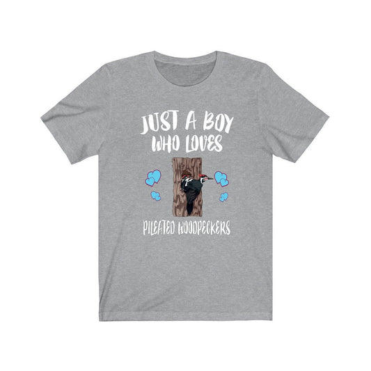 Just A Boy Who Loves Pileated Woodpeckers Shirt - pileated woodpecker print design