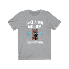 Just A Boy Who Loves Pileated Woodpeckers Shirt - pileated woodpecker print design