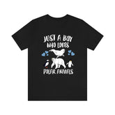 Just A Boy Who Loves Polar Animals Shirt, Penguin Lover Shirt, Polar Bear Shirt, beluga Whale Lover Gift, Animal Adult Kids T-Shirt Image 1