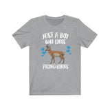 Just A Boy Who Loves Pronghorns Shirt, Pronghorn Lover Shirt, Pronghorn Shirt, Pronghorn Lover Gift, Animal Adult Kids T-Shirt Image 2