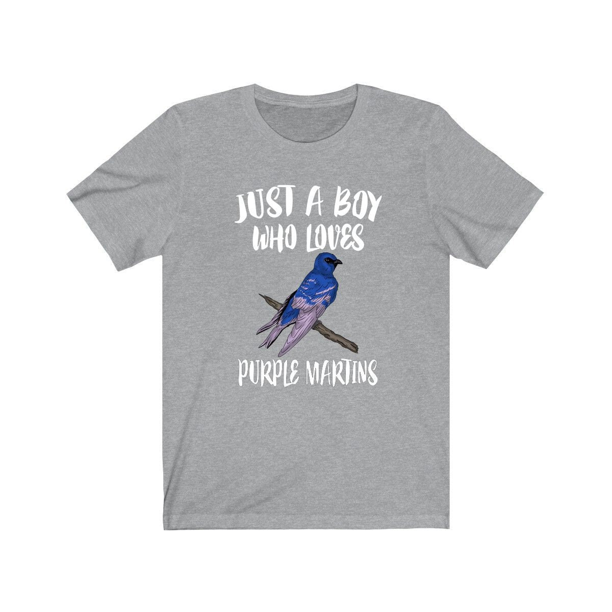 Just A Boy Who Loves Purple Martins Shirt, Purple Martin Lover Shirt, Birding Shirt, Bird Lover Gift, Animal Adult Kids T-Shirt Image 1