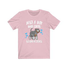 Just A Boy Who Loves Schnauzers Dogs Shirt - Schnauzer print design