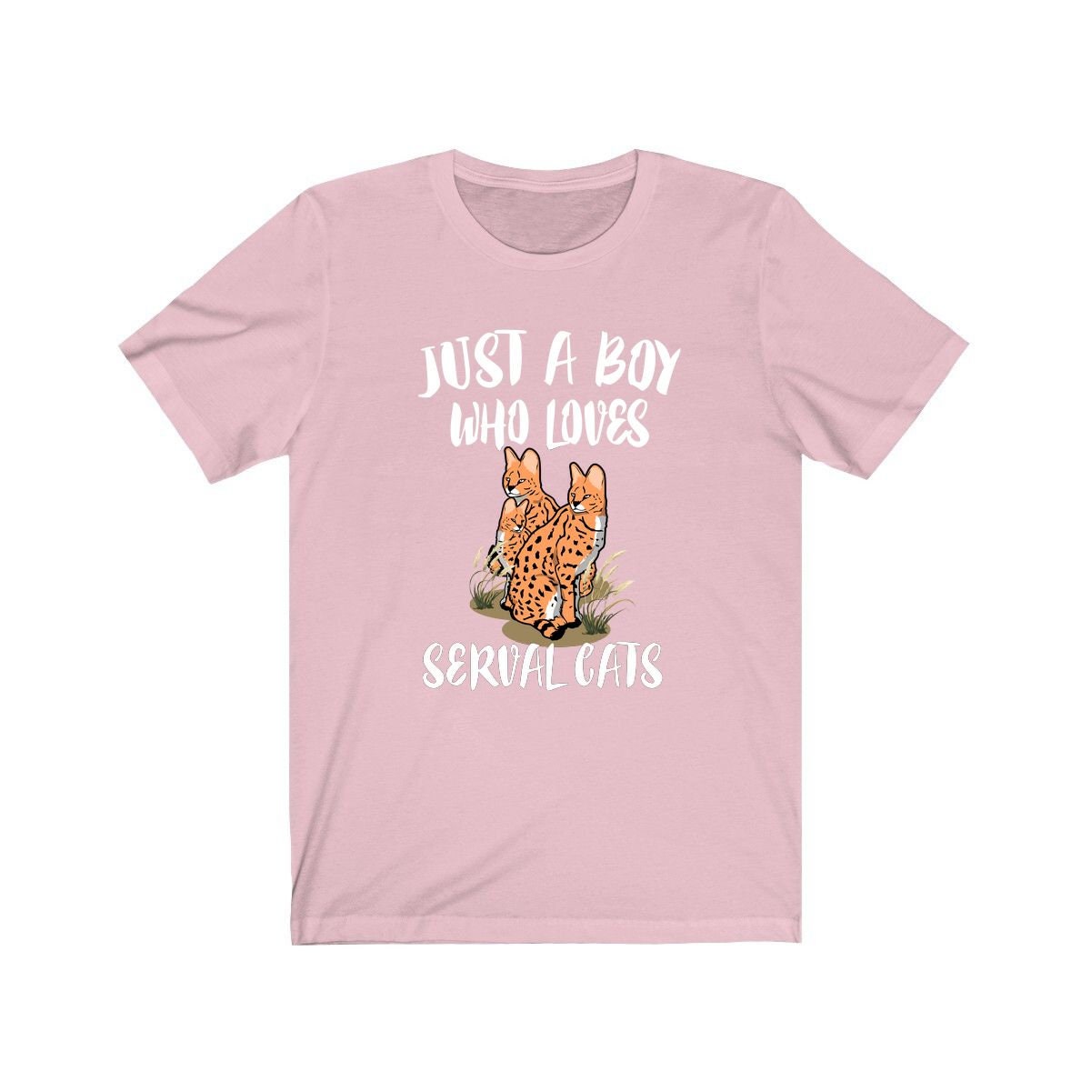 Just a boy who loves serval cats African long-legged wild cat tee