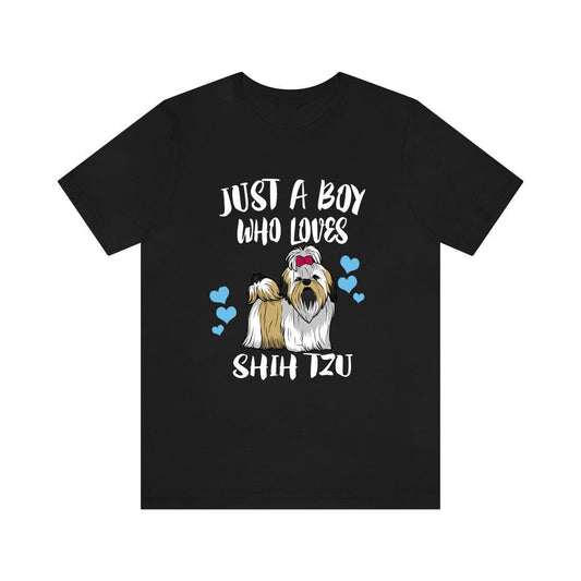 Just A Boy Who Loves Shih Tzu Dogs Shirt - Shih Tzu print design