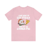 I Just Want To Eat Pizza And Pet My Guinea Pig Shirt, Guinea Pig Owner Shirt, Guinea Pig Lover Gift, Animal Adult Toddler Kids T-Shirt Image 4