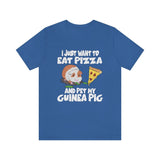 I Just Want To Eat Pizza And Pet My Guinea Pig Shirt, Guinea Pig Owner Shirt, Guinea Pig Lover Gift, Animal Adult Toddler Kids T-Shirt Image 3