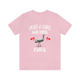 Just A Girl Who Loves Emus Birds Shirt, Emu Lover Shirt, Emu Lover Gift, Bird Shirt, Animal Adult Toddler Kids T-Shirt Image 1