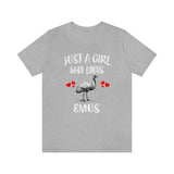 Just A Girl Who Loves Emus Birds Shirt, Emu Lover Shirt, Emu Lover Gift, Bird Shirt, Animal Adult Toddler Kids T-Shirt Image 3