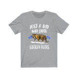 Just A Boy Who Loves Siberian Tigers Shirt, Tiger Lover Shirt, Tiger Shirt, Tiger Lover Gift, Animal Adult Kids T-Shirt Image 2