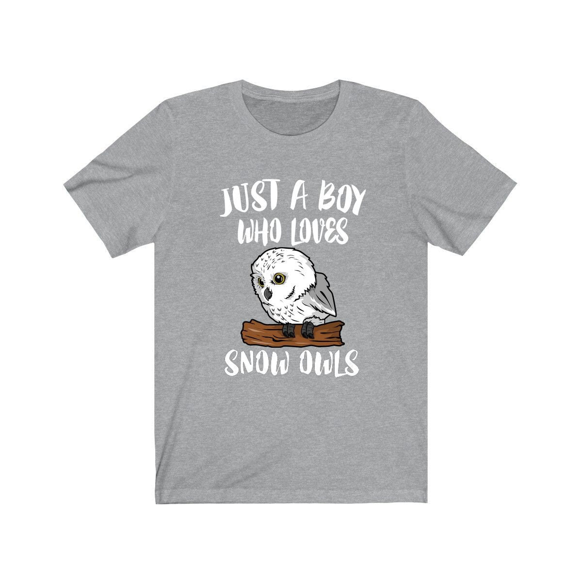 Just a boy who loves snowy owls white Arctic tundra owl raptor tee