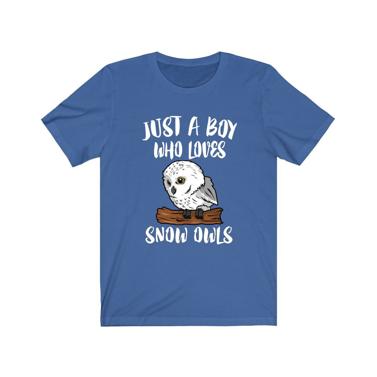 Just a boy who loves snowy owls white Arctic tundra owl raptor tee