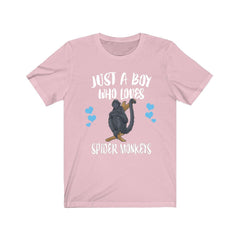 Just A Boy Who Loves Spider Monkeys Shirt - spider monkey print design