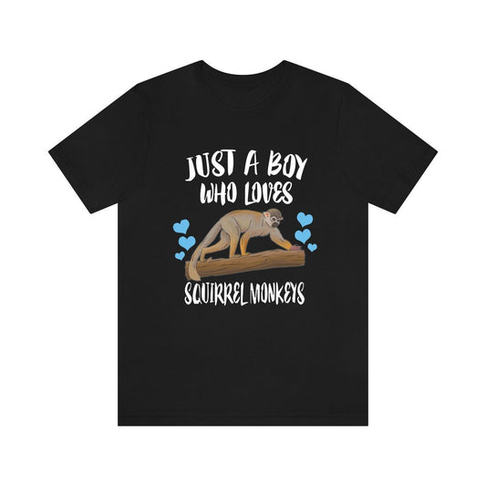 Just A Boy Who Loves Squirrel Monkeys Shirt - squirrel monkey print design
