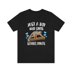 Just A Boy Who Loves Squirrel Monkeys Shirt - squirrel monkey print design