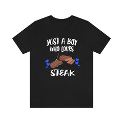 Just A Boy Who Loves Steak Food Shirt - steak print design