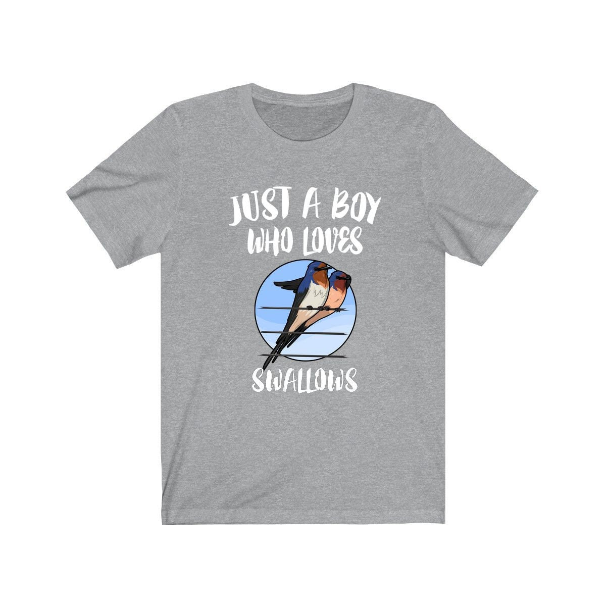 Just A Boy Who Loves Swallows Birds Shirt, Swallow Lover Shirt, Swallow Shirt, Birding Lover Gift, Animal Adult Kids T-Shirt Image 1