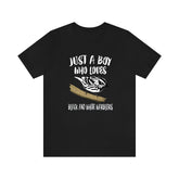 Just A Boy Who Loves Black And White Warblers Bird Shirt, Warbler Lover Shirt, Birding Shirt, Warbler Lover Gift, Animal Adult Kids T-Shirt Image 1