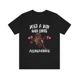 Just A Boy Who Loves Allosaurus Dinosaur Shirt, Allosaurus Shirt, Dinosaur Shirt, Allosaurus Lover Gift, Animal Adult Kids T-Shirt Image 3