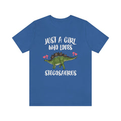 Just A Girl Who Loves Stegosaurus Shirt - Stegosaurus print design