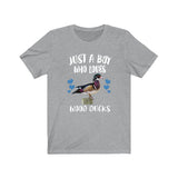Just A Boy Who Loves Wood Ducks Shirt, Wood Duck Lover Shirt, Duck Shirt, Duck Lover Gift, Animal Adult Kids T-Shirt Image 1
