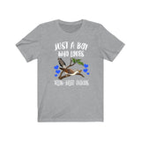 Just A Boy Who Loves Yellow-billed Cuckoos Shirt, Cuckoo bird Lover Shirt, Cuckoo bird Shirt, Birding Lover Gift, Animal Adult Kids T-Shirt Image 2