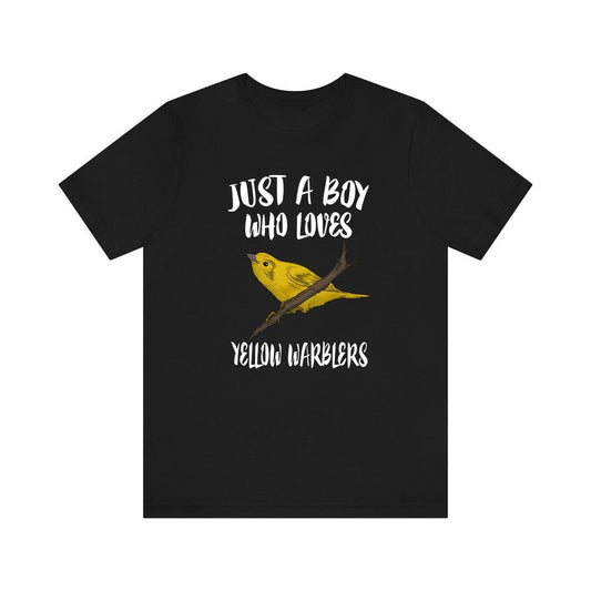 Just A Boy Who Loves Yellow Warblers Shirt - Yellow Warbler print design