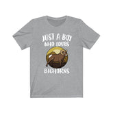 Just A Boy Who Loves Bighorns Sheep Shirt, Bighorn Lover Shirt, Bighorn Shirt, Sheep Lover Gift, Animal Adult Kids T-Shirt Image 1