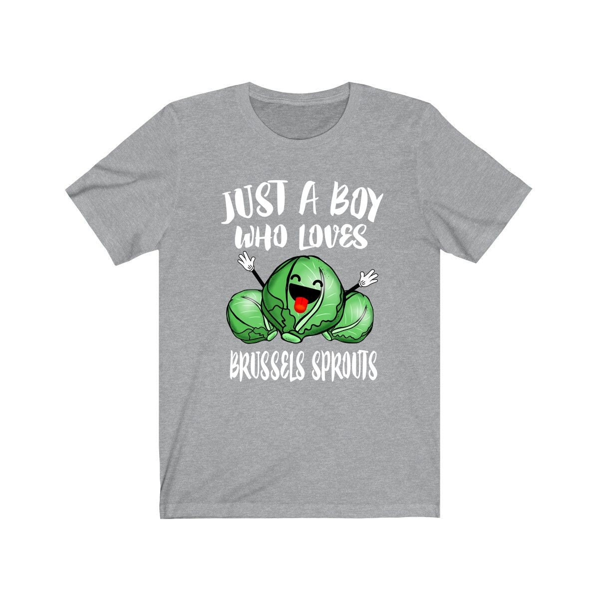 Just a boy who loves brussels sprouts vegan cruciferous vegetable tee