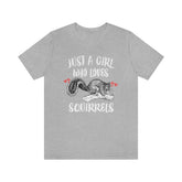 Just A Girl Who Loves Squirrels Birds Shirt, Squirrel Lover Shirt, Squirrel Gift, Animal Lover Shirt, Adult Toddler Infant Kids Gift T-Shirt Image 1