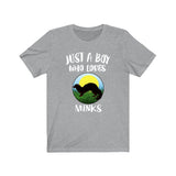 Just A Boy Who Loves Minks Shirt, Mink Lover Shirt, Mink Shirt, Mink Lover Gift, Animal Adult Kids T-Shirt Image 1
