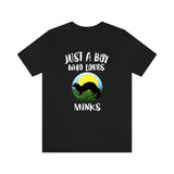 Just A Boy Who Loves Minks Shirt, Mink Lover Shirt, Mink Shirt, Mink Lover Gift, Animal Adult Kids T-Shirt Image 3